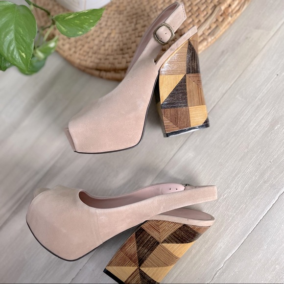 Jeffrey Campbell Shoes - 70s vibe wooden platform block heel